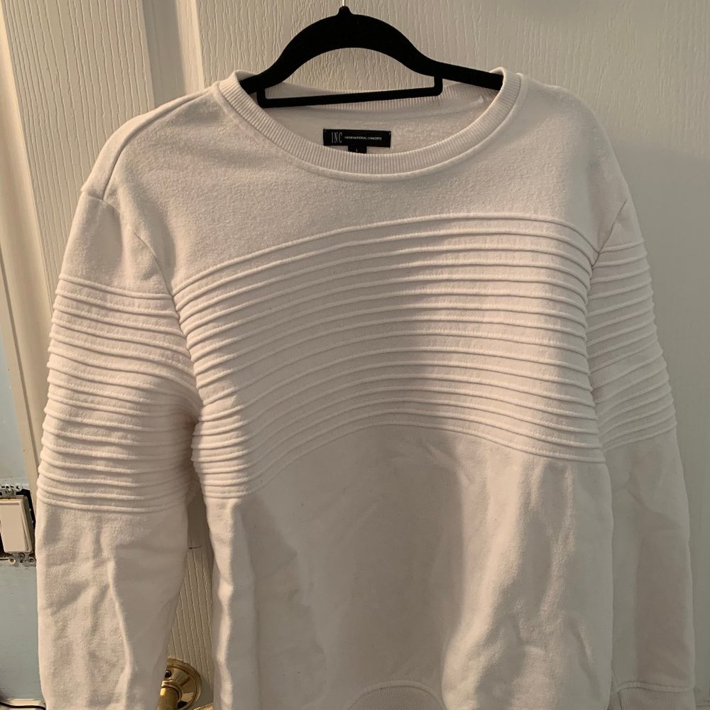 White "International Concepts" Crew Neck Sweater